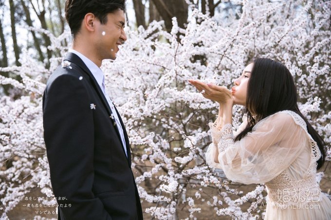 日系婚纱照没有樱花还可以拍桃花嘛