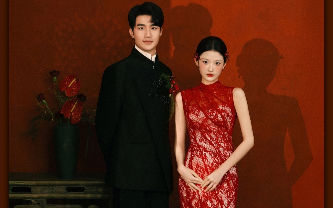 紅墻映旗袍，中式婚照藏萬年浪漫