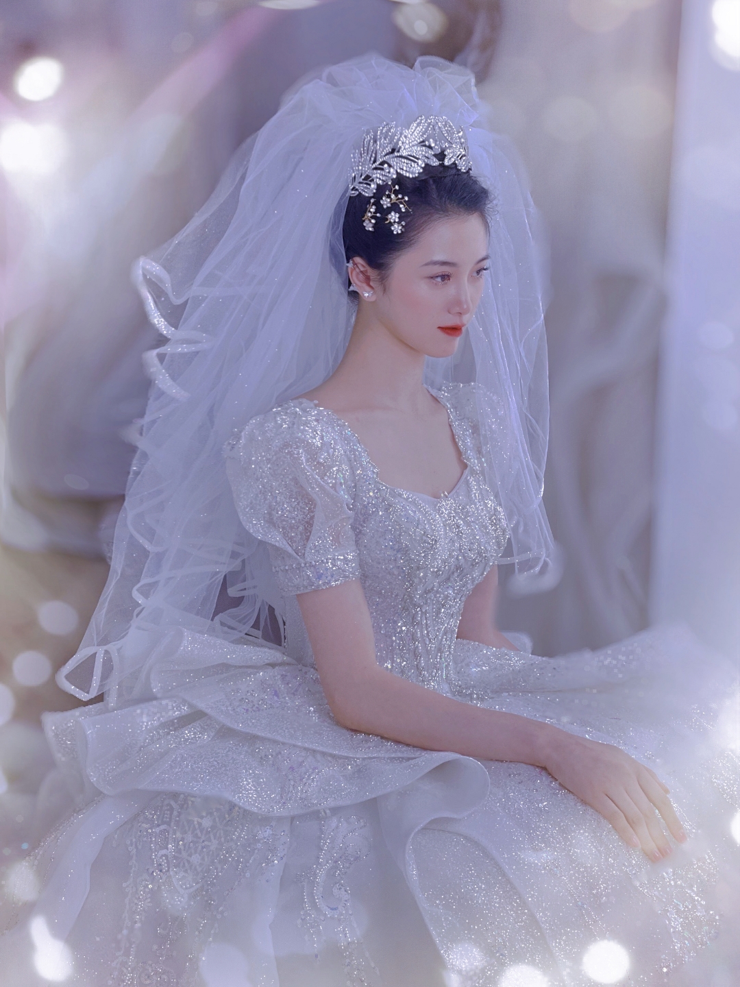 轻奢区域大拖尾婚纱