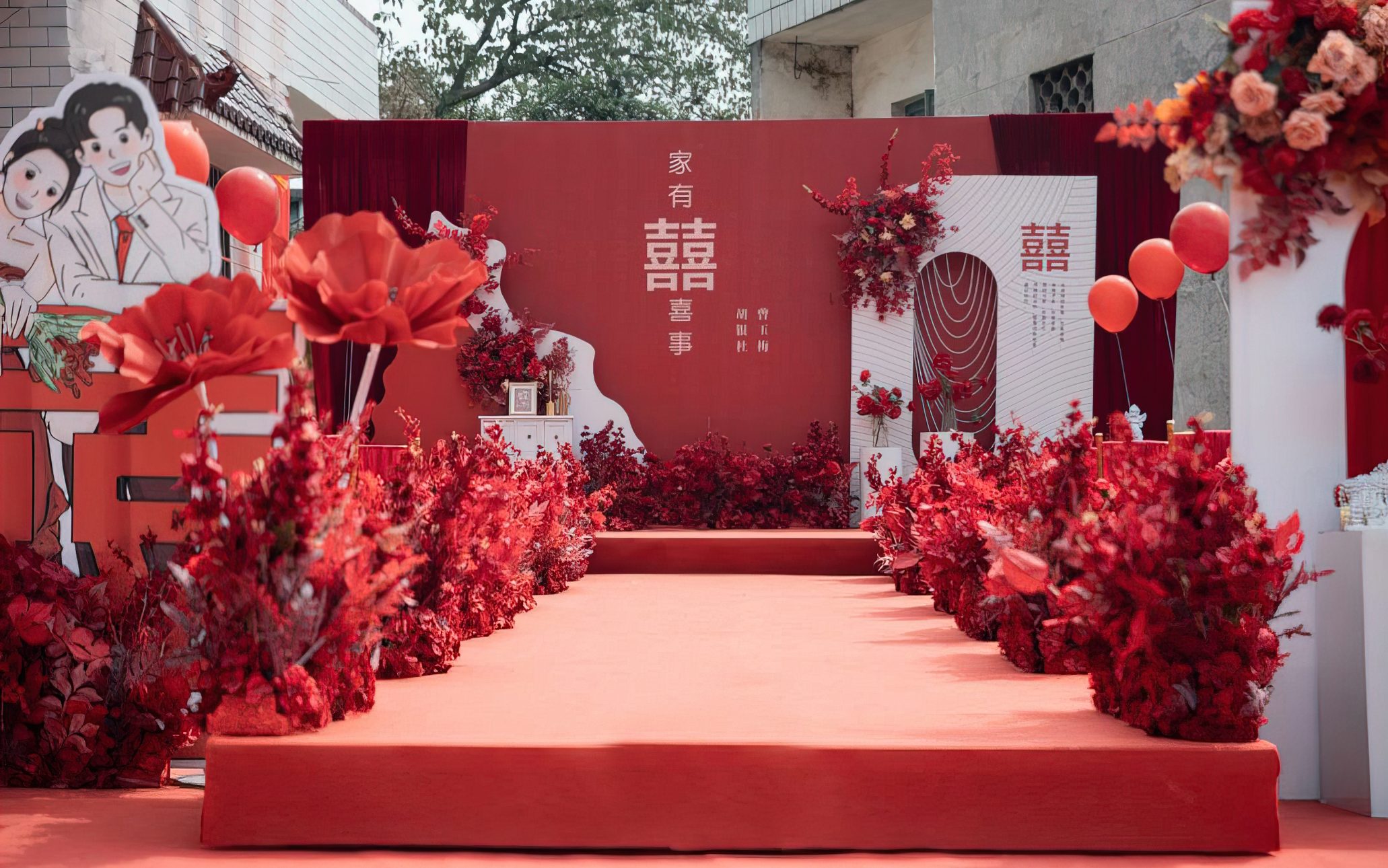 永遠(yuǎn)都不會(huì)過(guò)時(shí)的紅色小預(yù)算婚禮