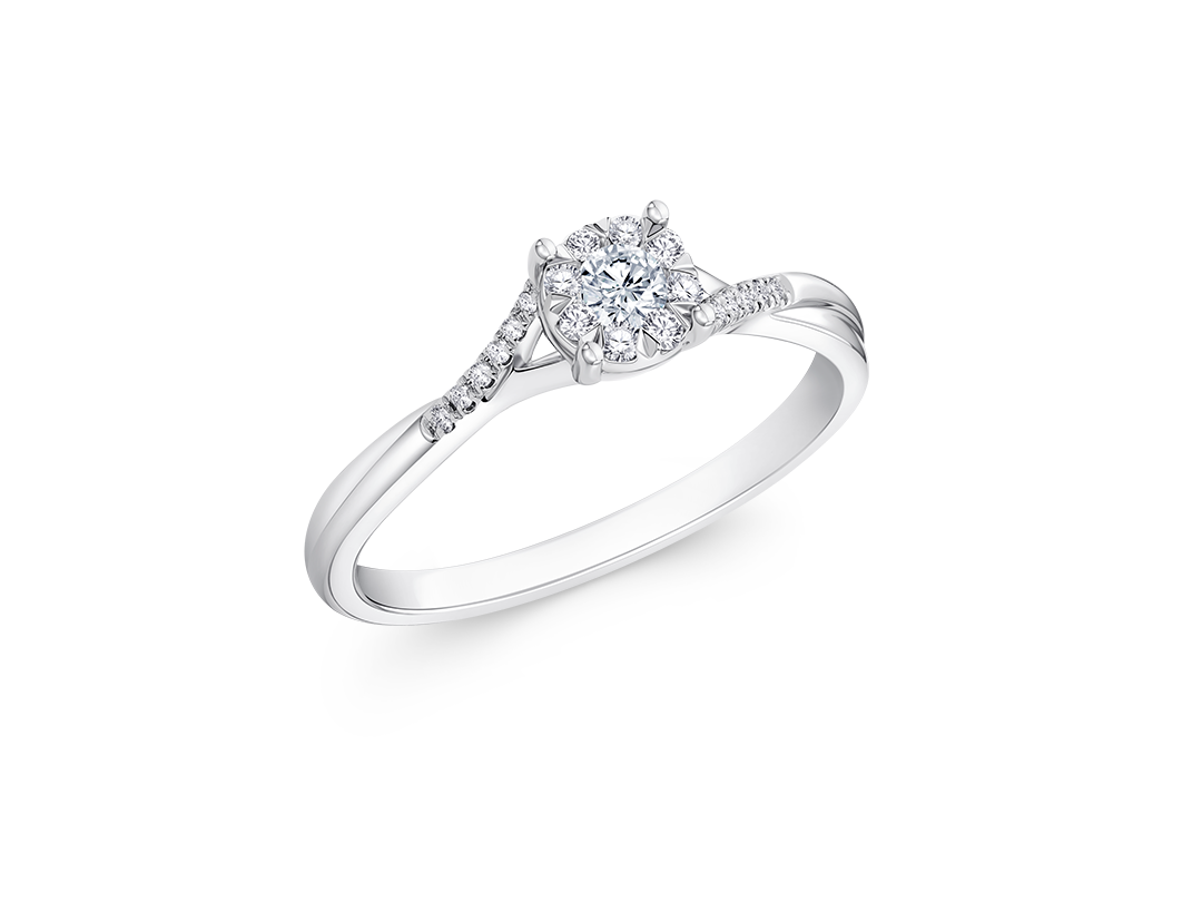 DR BELIEVE系列简奢款光芒钻石求婚钻戒