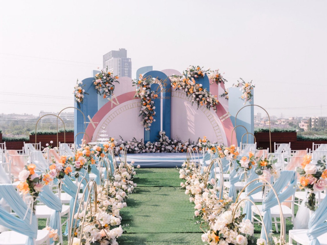 运城罗漫户外小院婚礼《时钟》