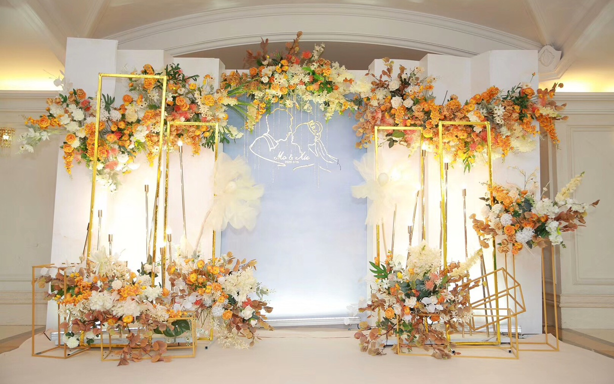 佛山婚礼布置#简约留影区布置