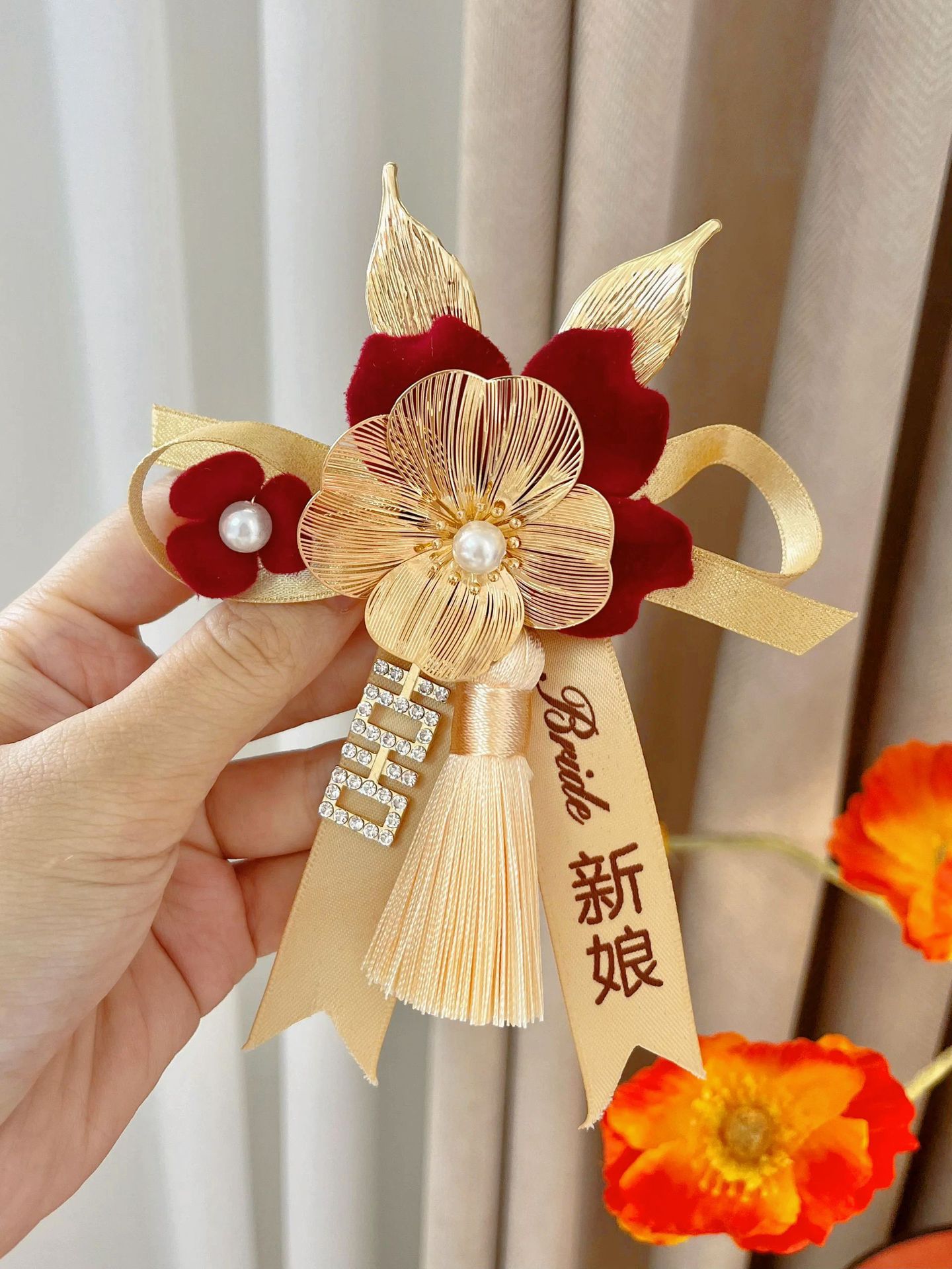 结婚仿真襟花胸花全套