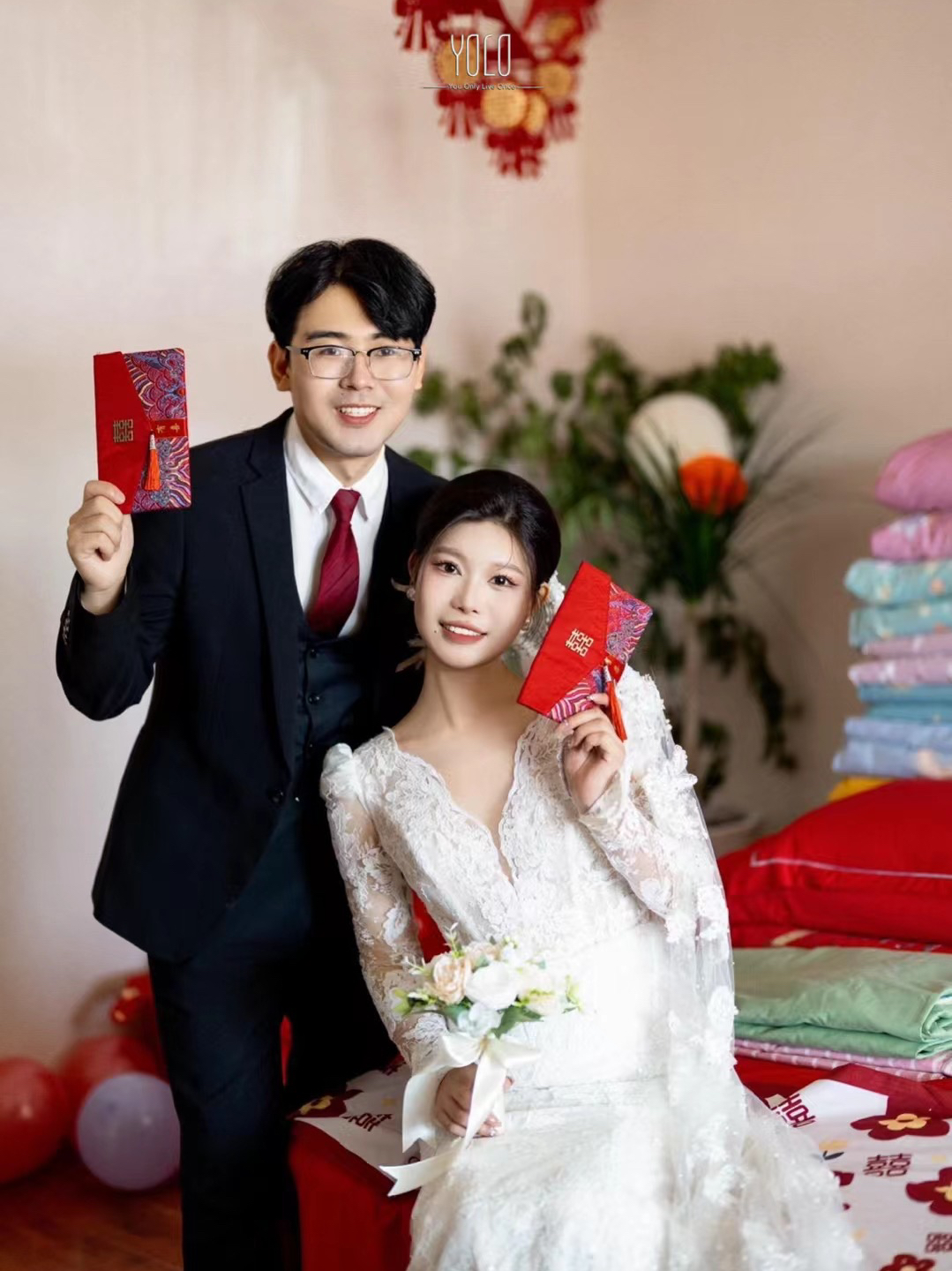 西式婚礼 婚纱出门 