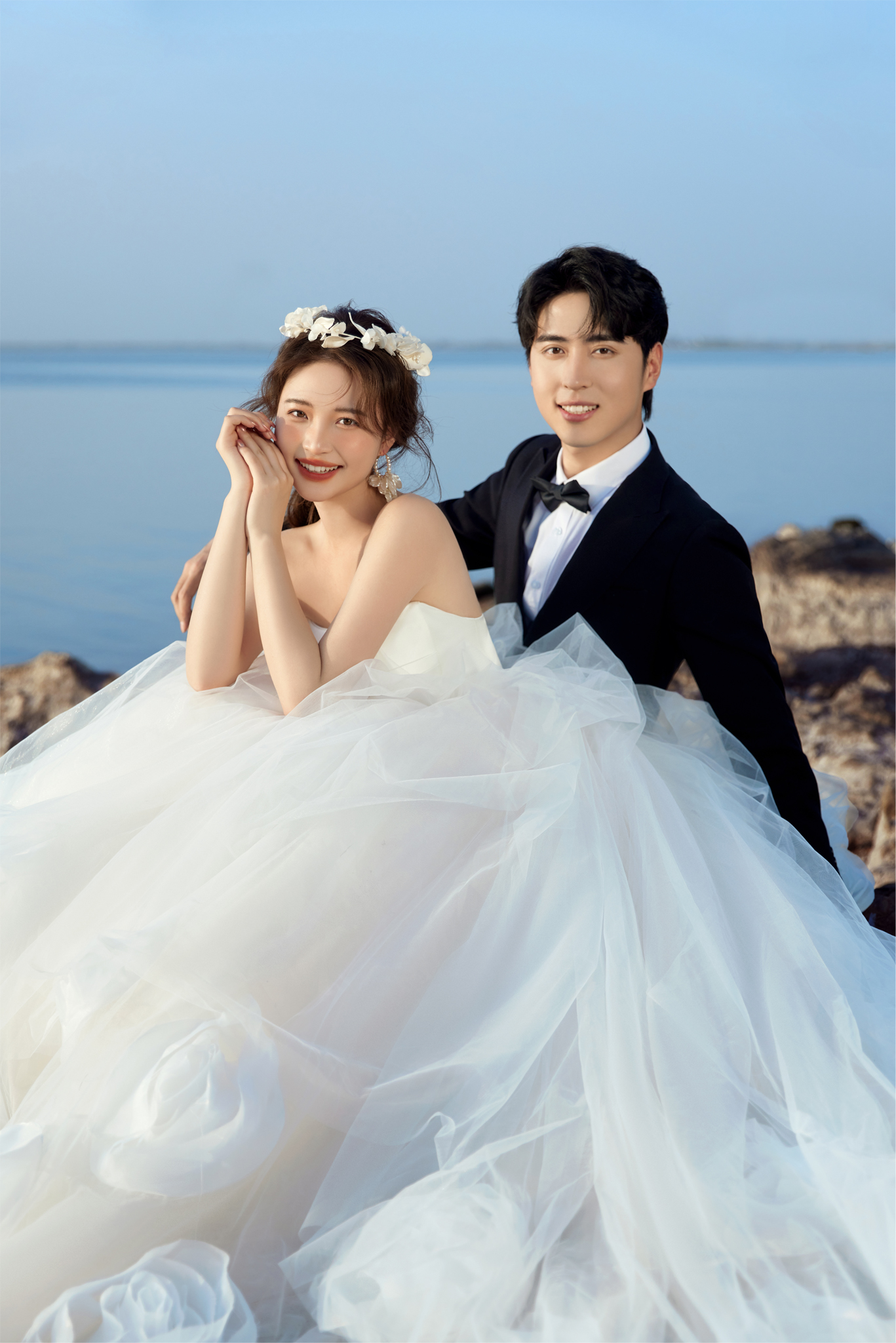 海边婚纱照浪漫加倍