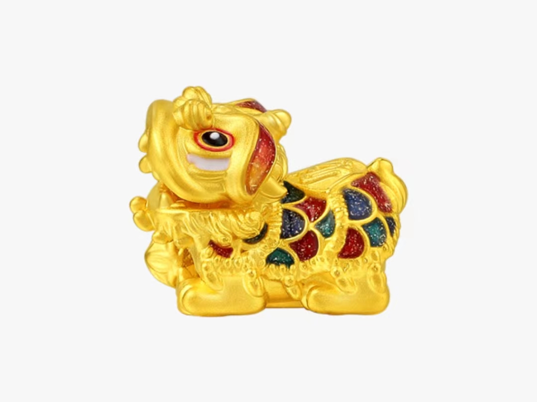 CHJ喜狮连连系列-醒狮足金串珠