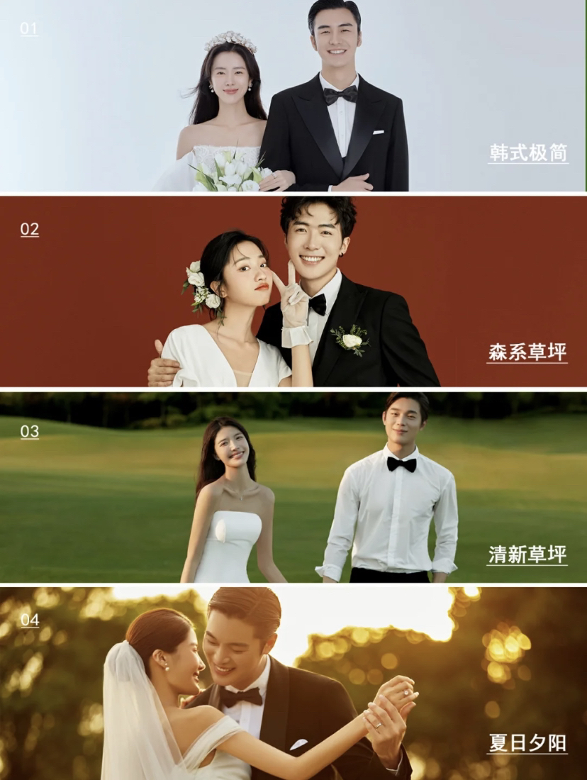 快来get√最近爆火的多巴胺女孩婚纱照 