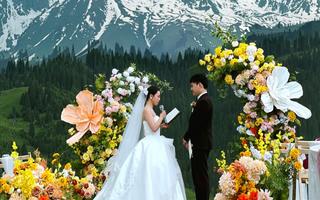 梦想中的婚礼，就是有雪山做陪 有爱人做伴