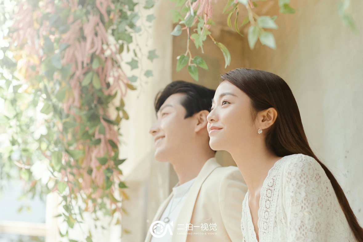 牵了手就是一辈子，我的韩式婚纱照，简约清新