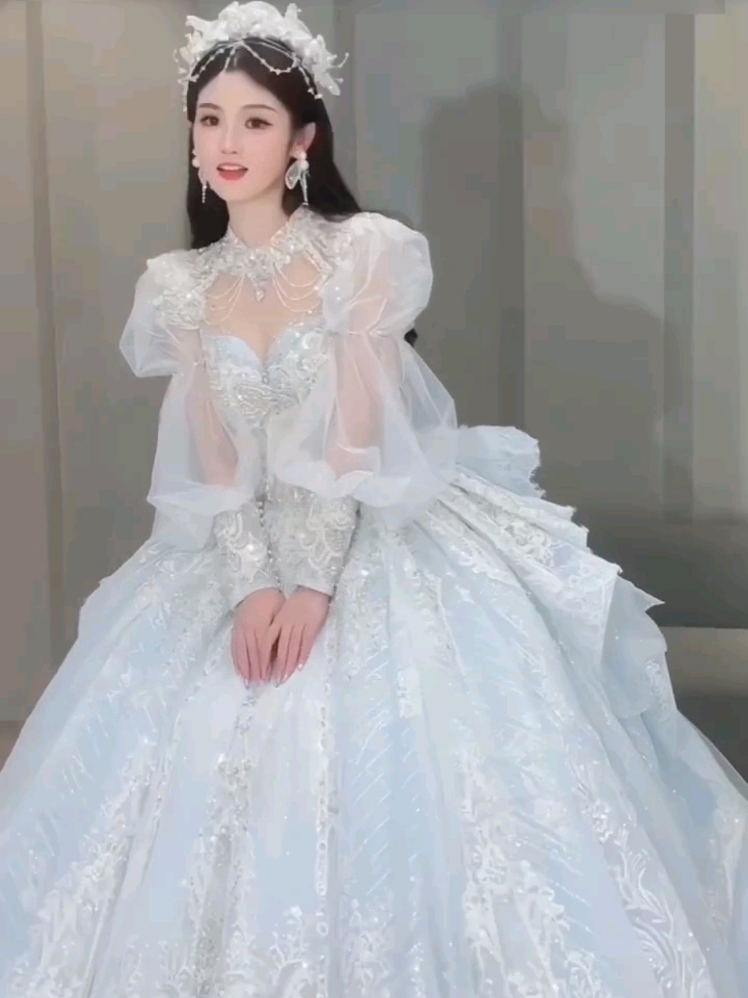 《艺境婚纱》蓝色星光主纱