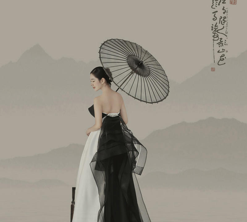 【创新之作】中国古典水墨画与婚纱照的融合