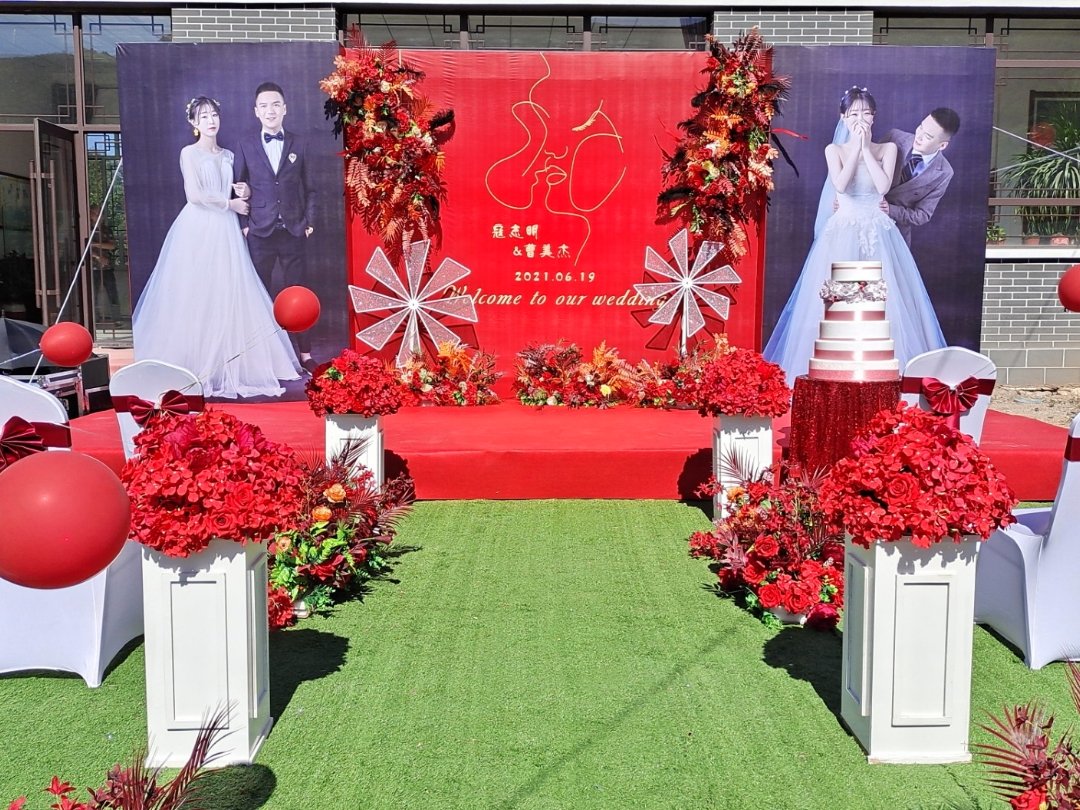 朝陽市凌源市戶外紅色系婚禮