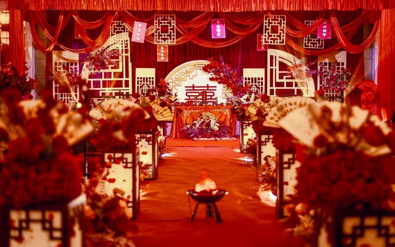 爱诺婚庆#中式婚礼现场布置
