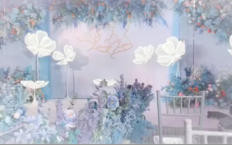 酒店婚禮策劃紫色系案例   