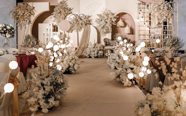 高级香槟奶茶色婚礼｜薇瑷婚礼