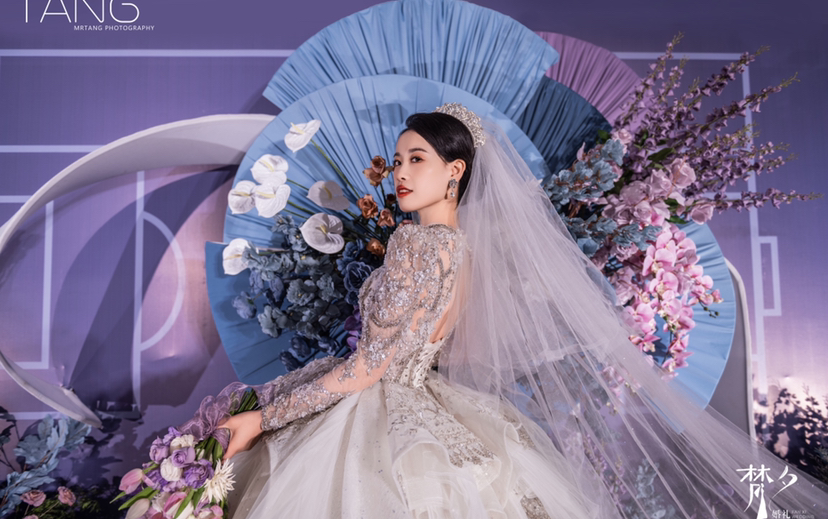 蓝紫色南洋风婚礼