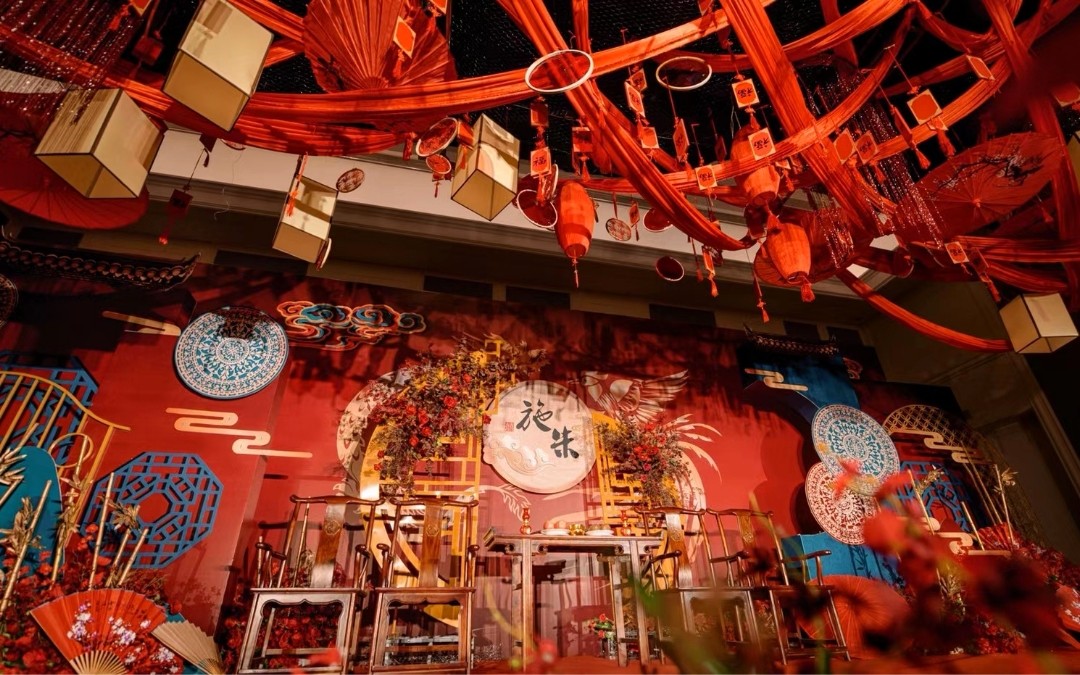 中式婚礼布置灯光舞美一站式服务