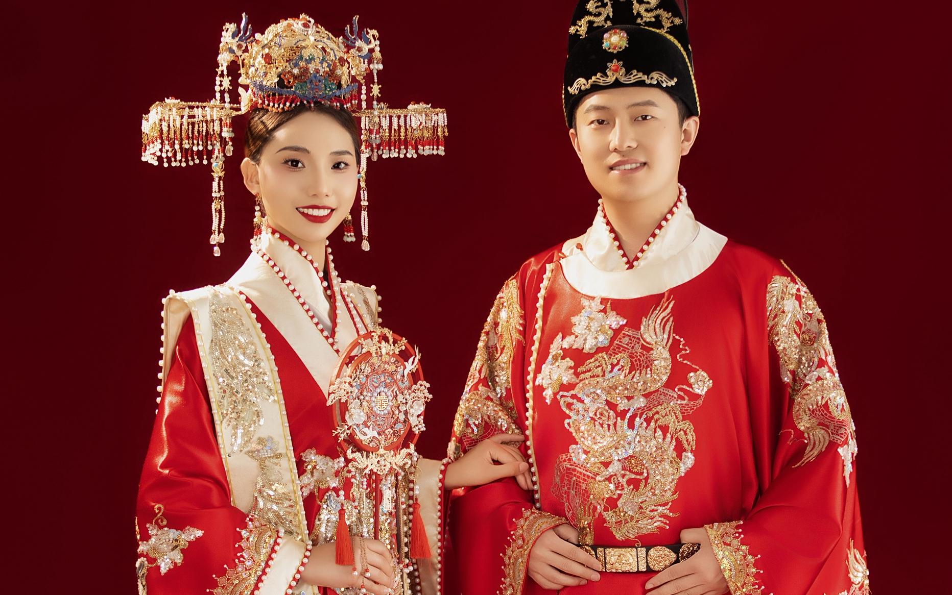 内景拍摄明制汉服婚纱照，简约 高级 大气 