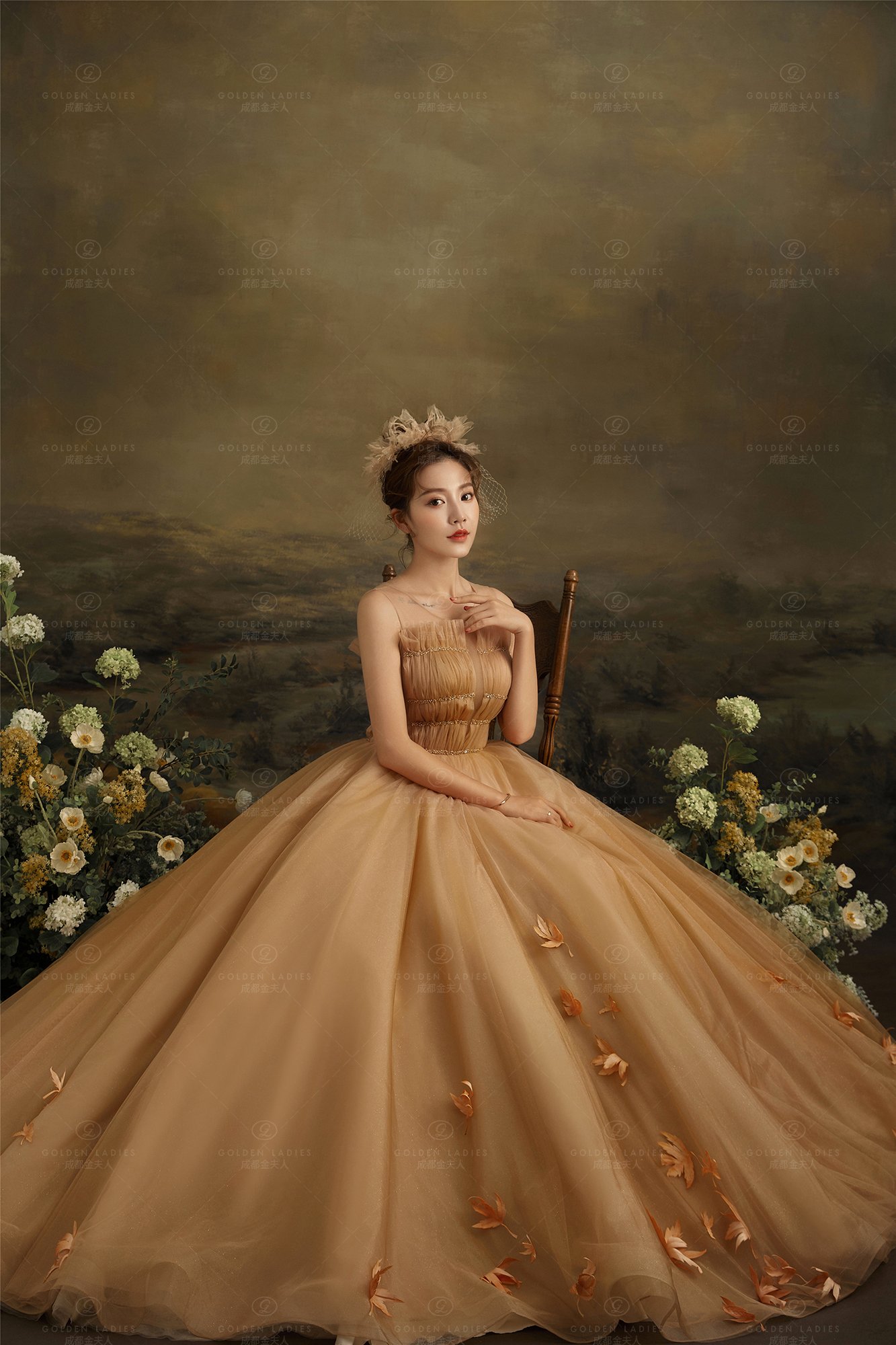 超级高级的轻奢油画复古婚纱照
