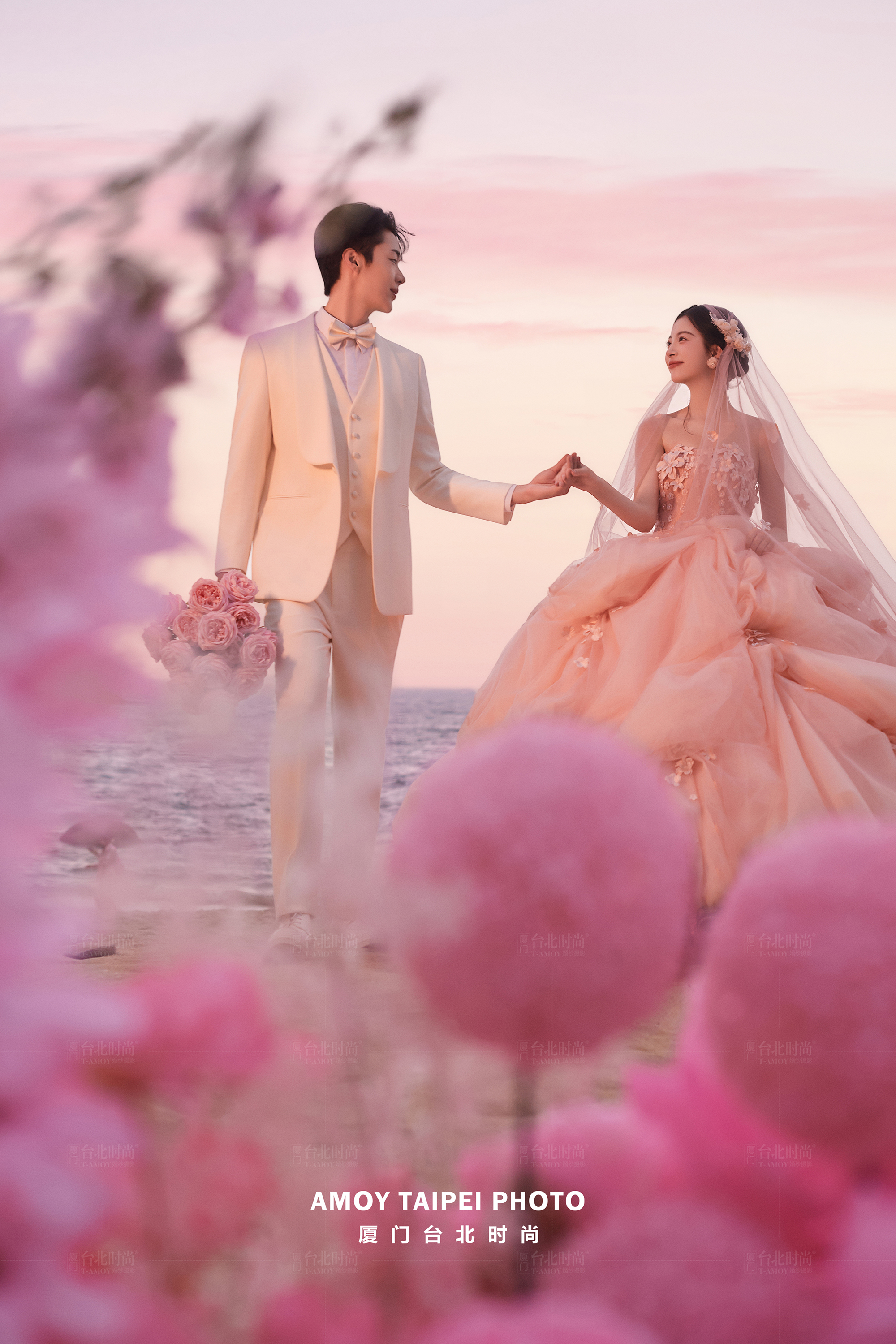 大海之恋🧚‍♀粉色花仙子婚纱照来袭～