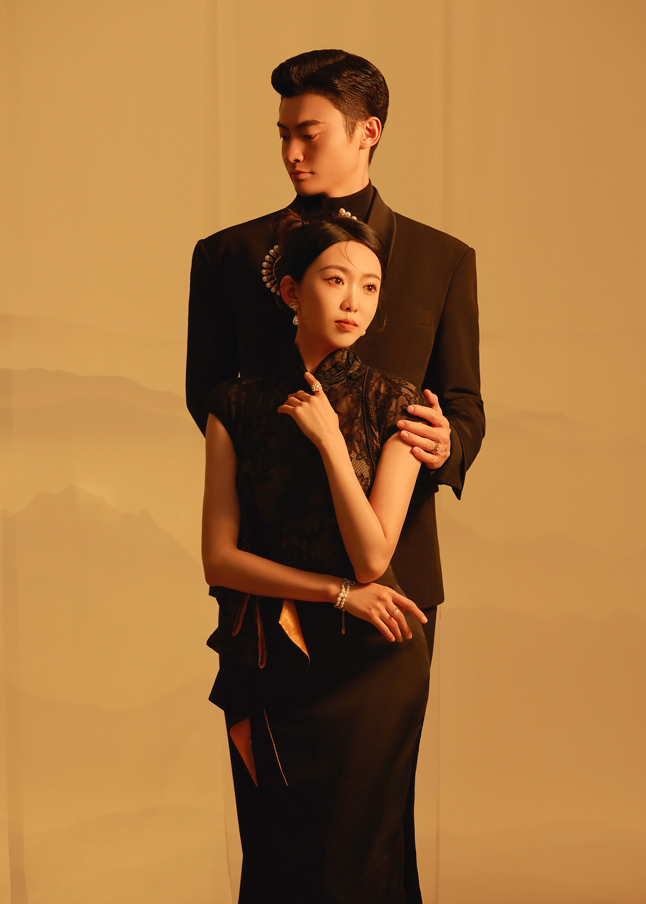 【真实客片】民国复古旗袍婚纱照 |张超93吴静依