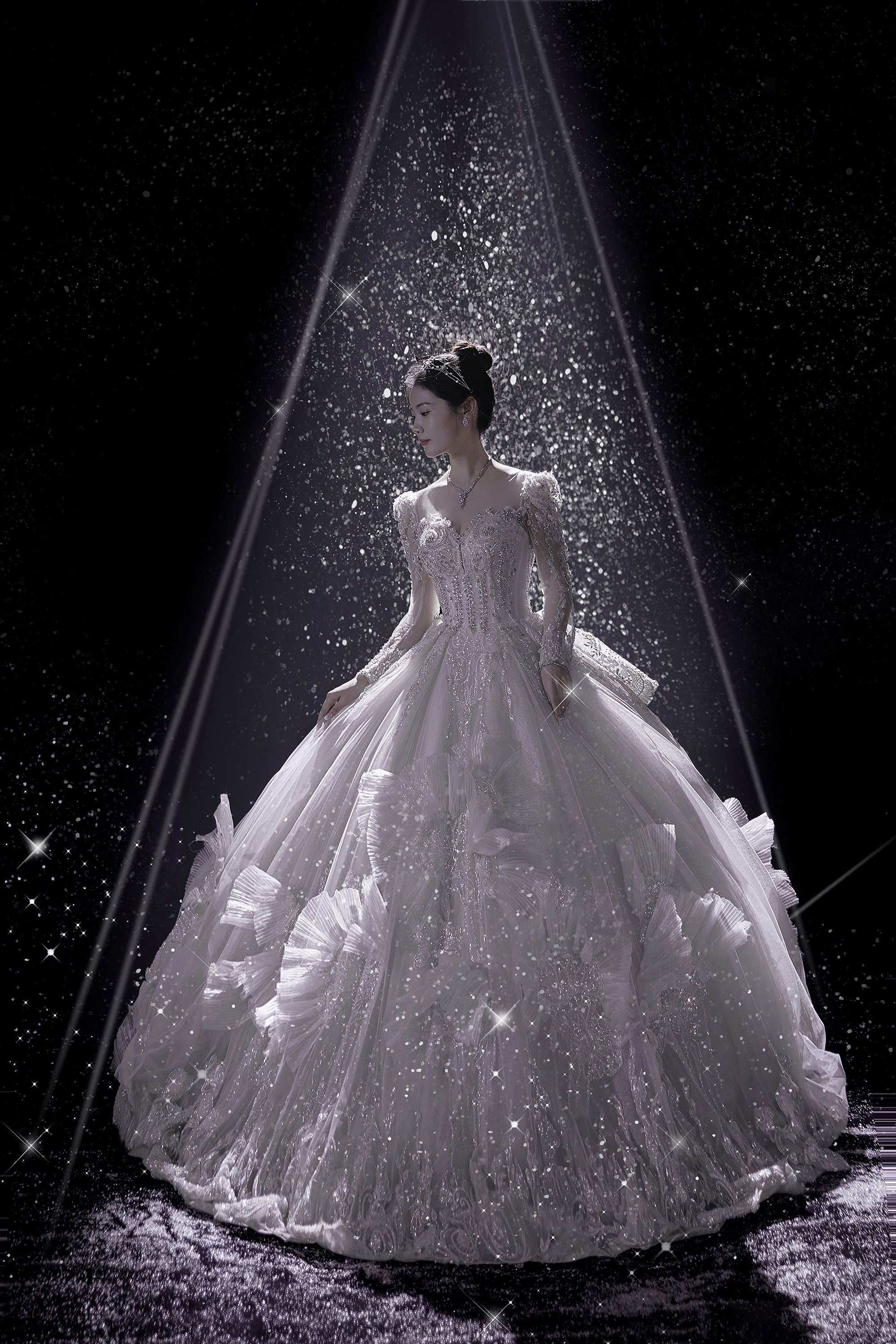 一眼就爱上的光影氛围感十足的婚纱照