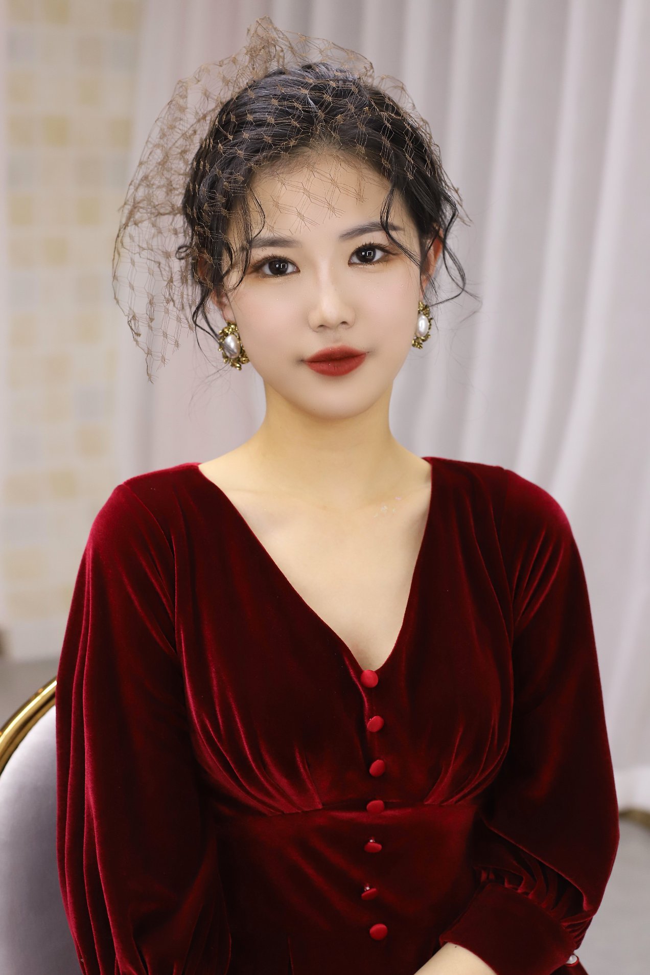 韩系妆容👰耳环也太太太美了吧！✨