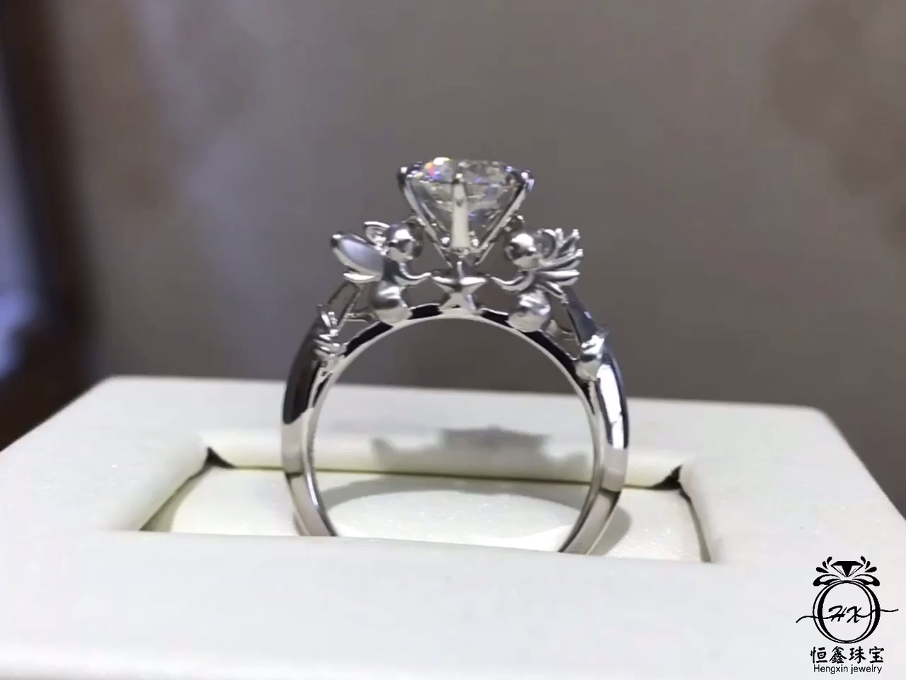 【精灵】GIA1.0ct钻戒 设计定制款 订婚戒