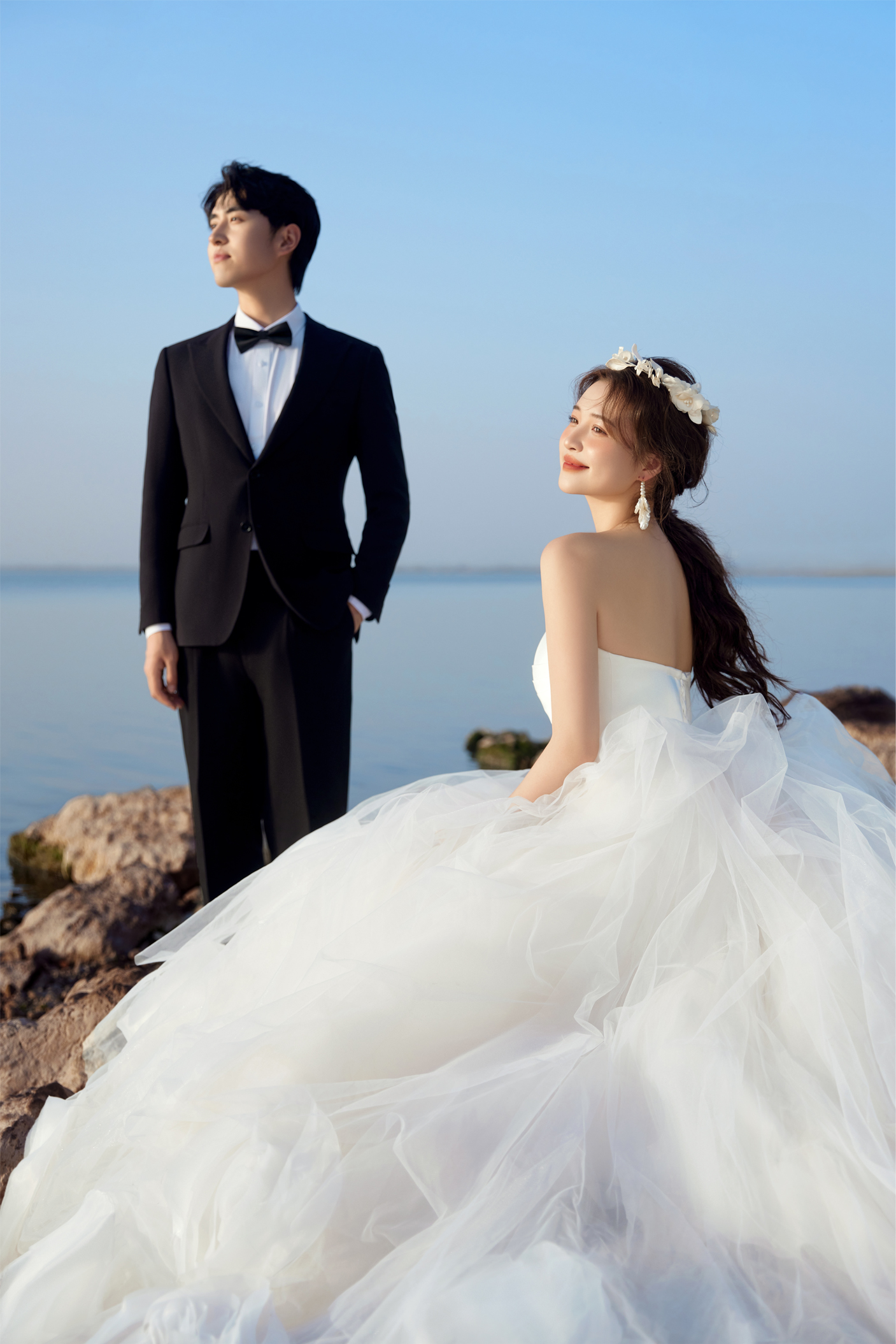 海边婚纱照浪漫加倍