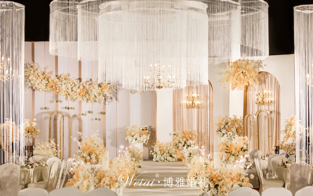 博雅婚礼/人气款高贵优雅的香槟色系婚礼