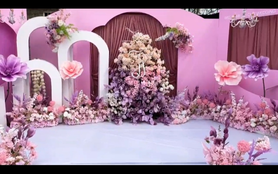 粉色系法式婚禮