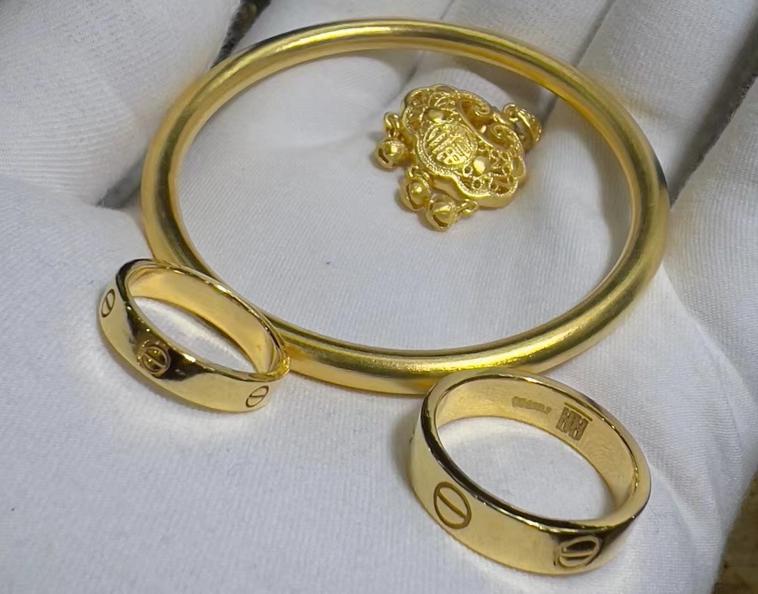 足金螺丝对戒工费