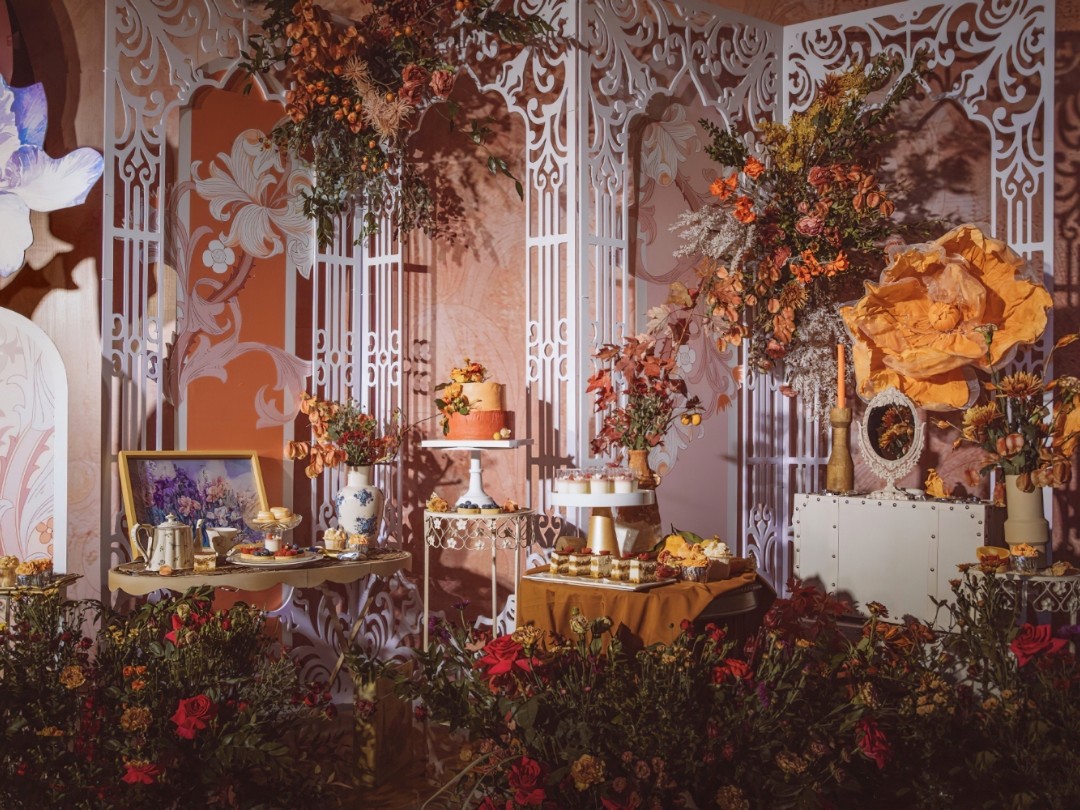 【玖月婚礼】网红同款复古红色系婚礼不包含四大金刚