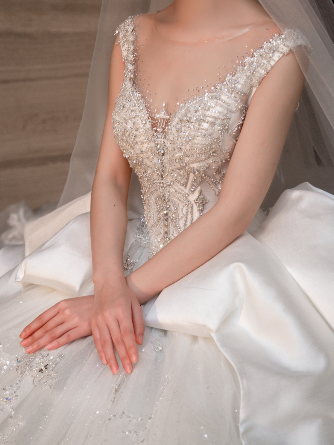 【桃禧】缎纱结合小众主纱