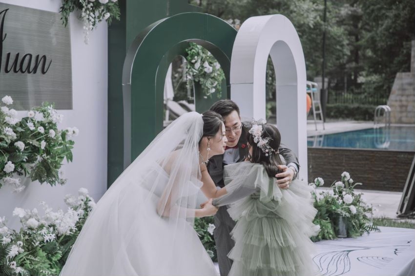户外婚礼 婚礼当天之誓言 婚戒环节