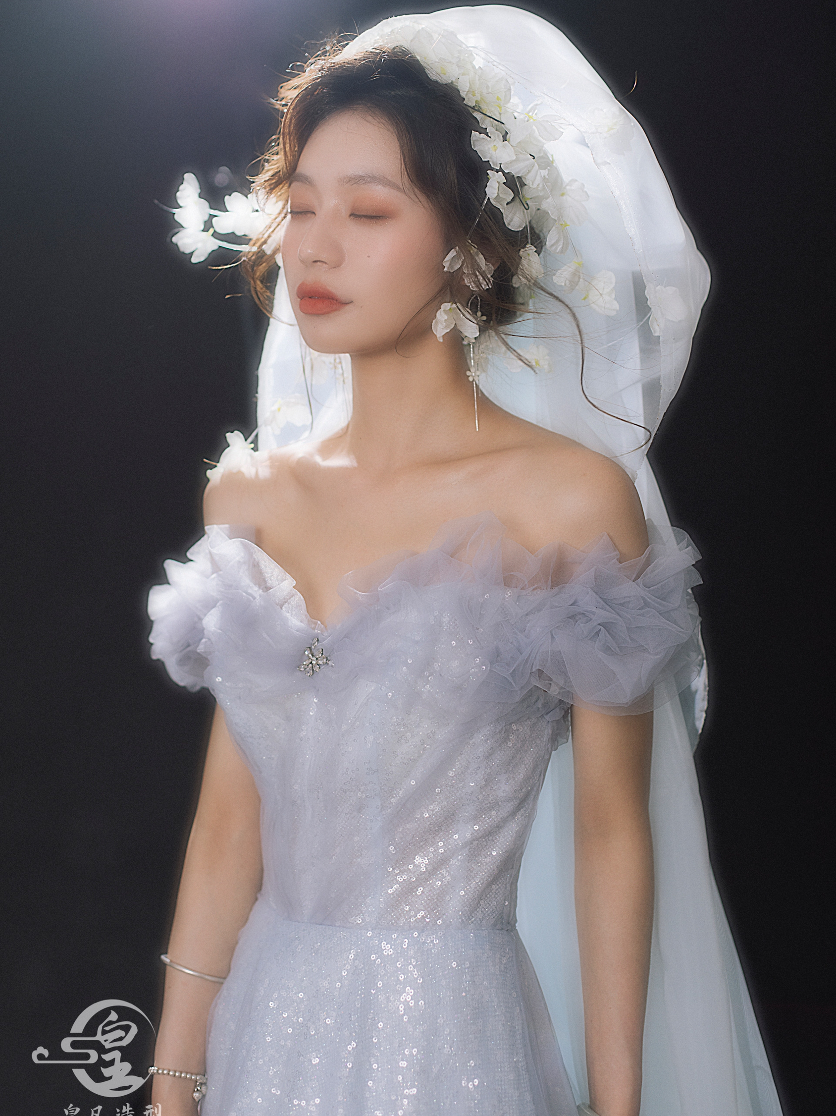 蓝色氛围感造型