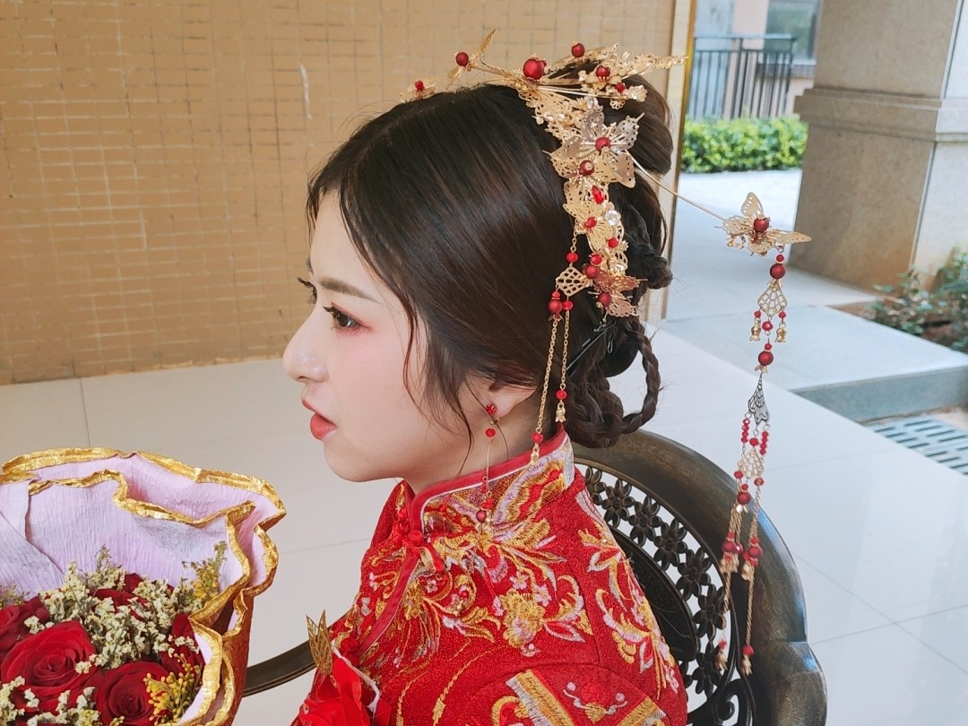 衡阳市到店新娘妆，回门，秀禾妆