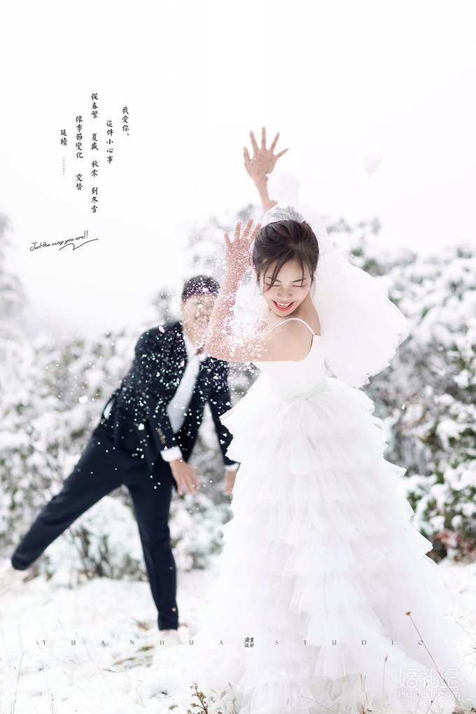 在川西初雪拍的婚纱照美成这样❄️朋友圈羡慕哭😭