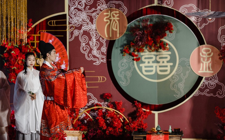 明制汉式婚礼，什邡吉喜婚礼现场