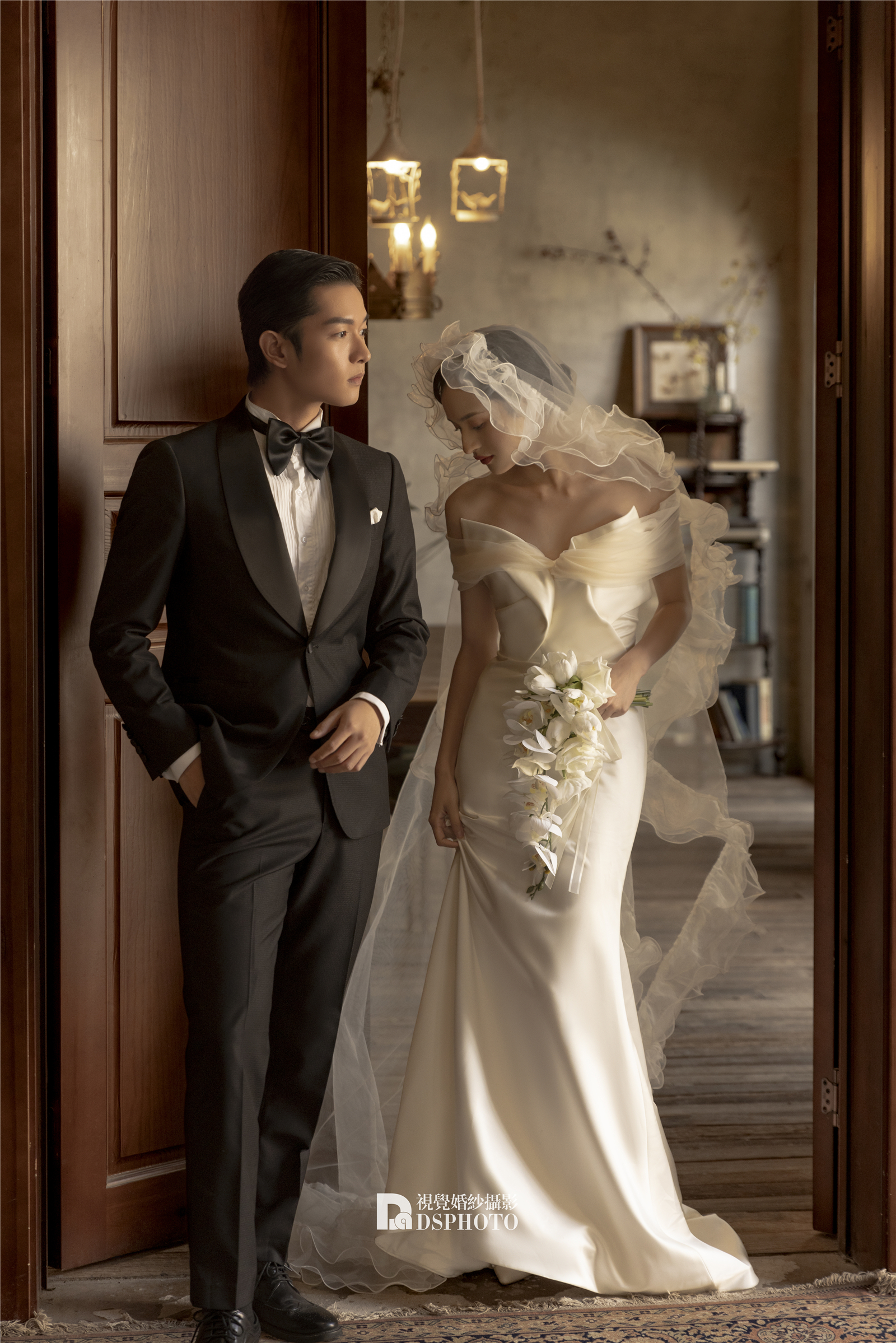 精致的轻法式室内婚纱照 | 高级又温柔