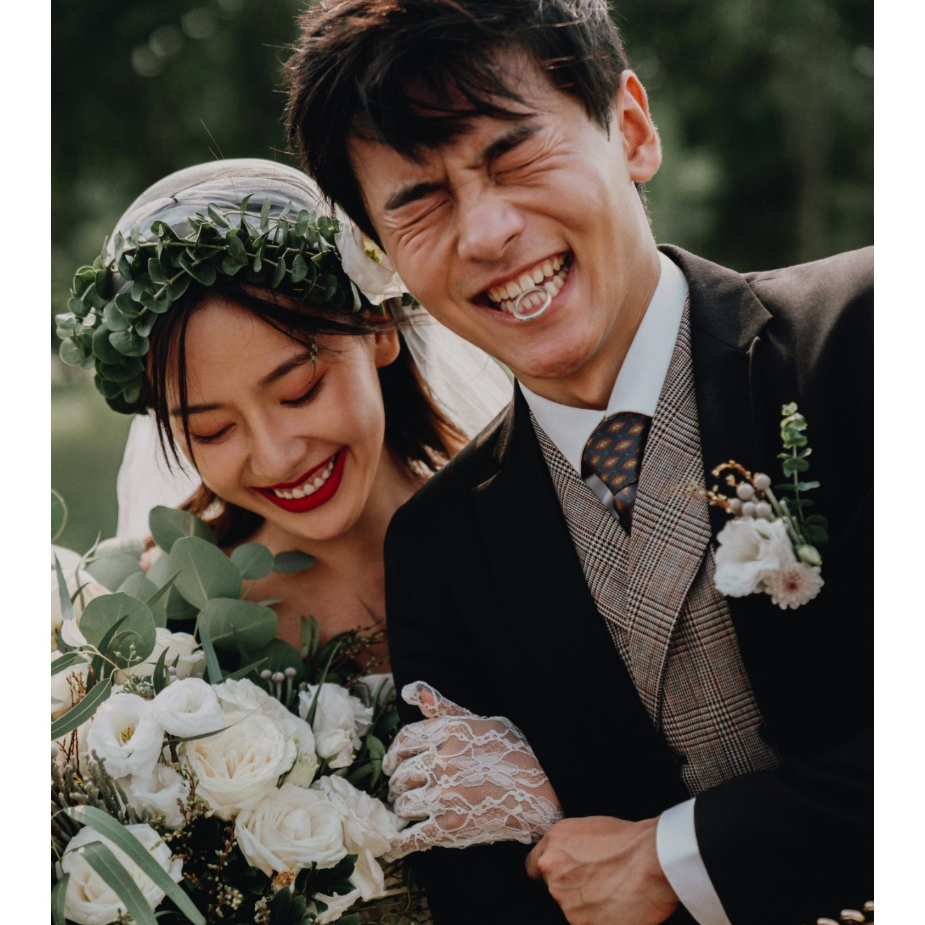 〖婚纱照分享〗这样的森系还挺好看
