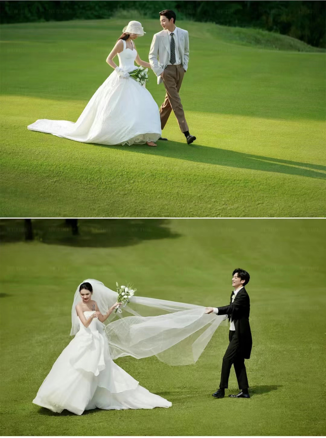  網(wǎng)紅草坪婚紗+唯美森系+簡(jiǎn)約風(fēng)+街拍+中式風(fēng)格