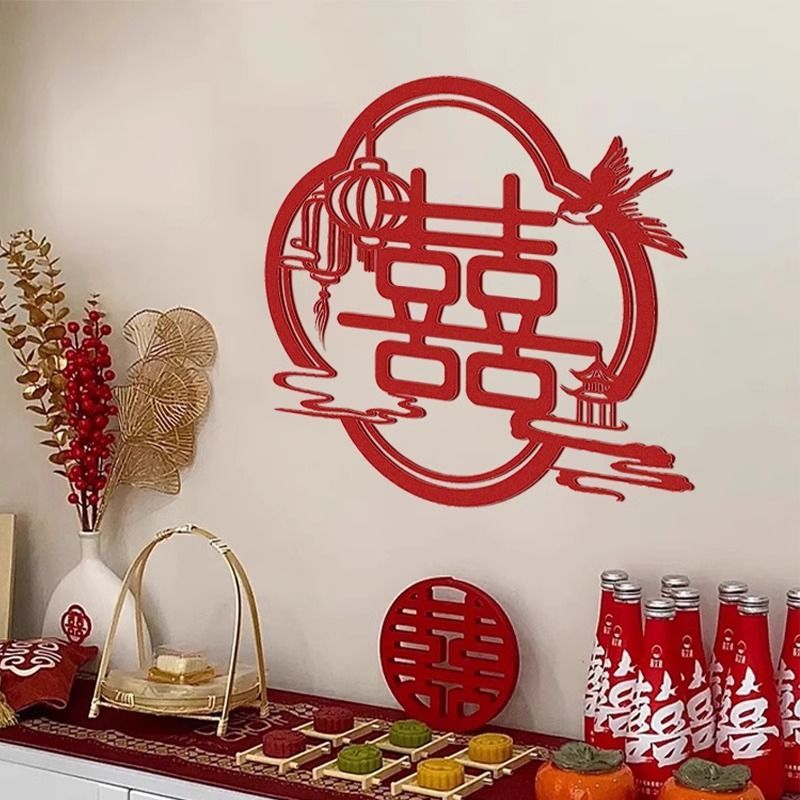 新款结婚布置拉花婚庆背景墙