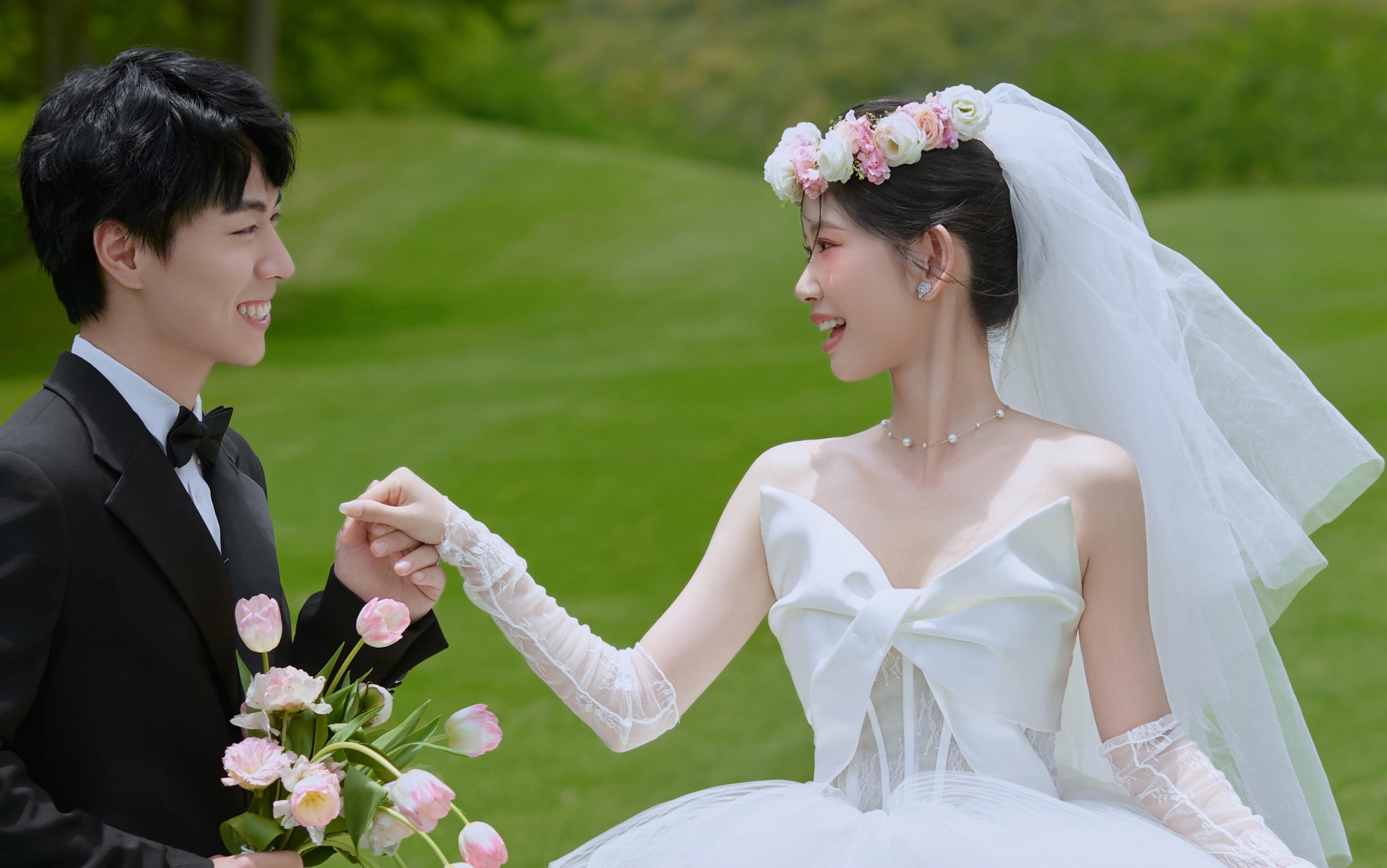 草坪系列客片欣赏！石家庄婚纱照必选商家