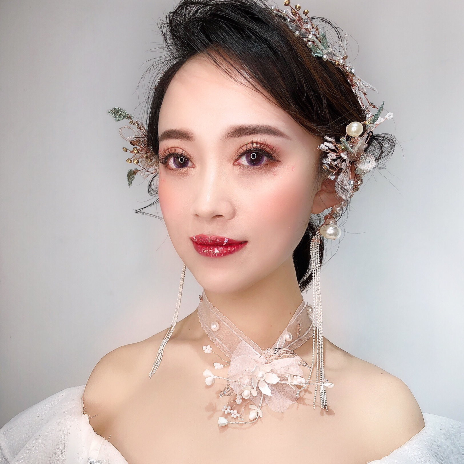 试纱试妆花絮编织你的婚纱梦