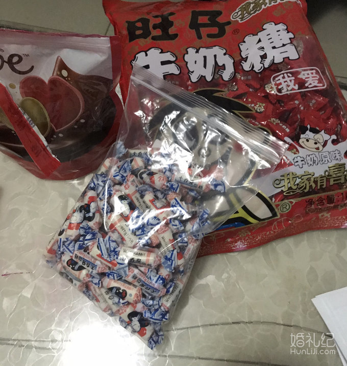 wedding happy -喜糖盒精心用心准备好[大笑][大笑]