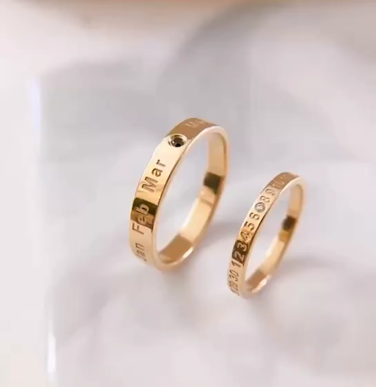 你的姓氏我的名字 非常有意义的对戒 昆明定制 