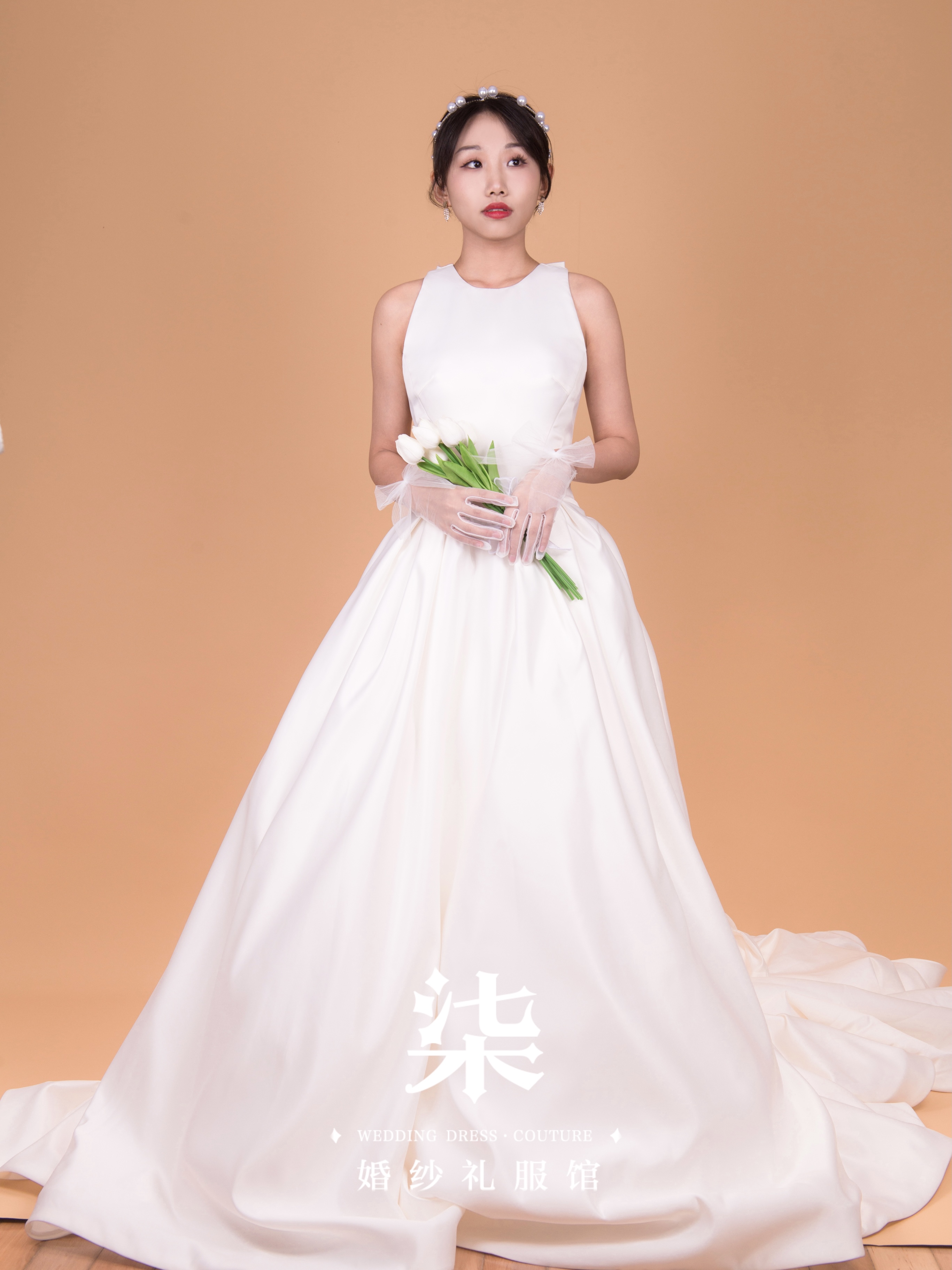 柒婚纱【半夏】露背大拖尾主纱