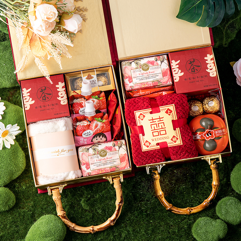 【婚礼纪推荐】神秘花园竹节手提箱中式伴手礼